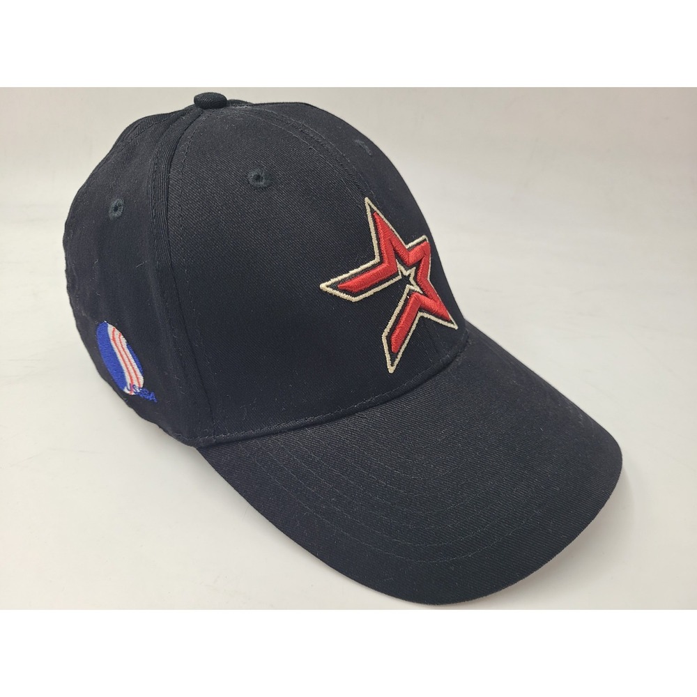 Houston Astros USSSA BWM Global Adjustable Hat Cap SGA Men MLB Baseball Black